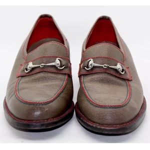 GUCCI Horse Bit Tan Red Green Golf Shoes 39 RARE!!